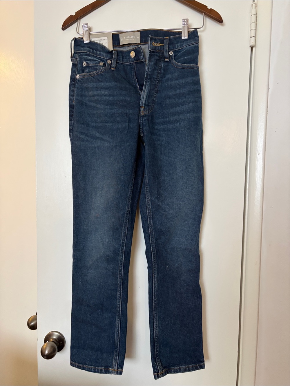 Everlane Women's Straight-Leg Jeans in Dark Blue